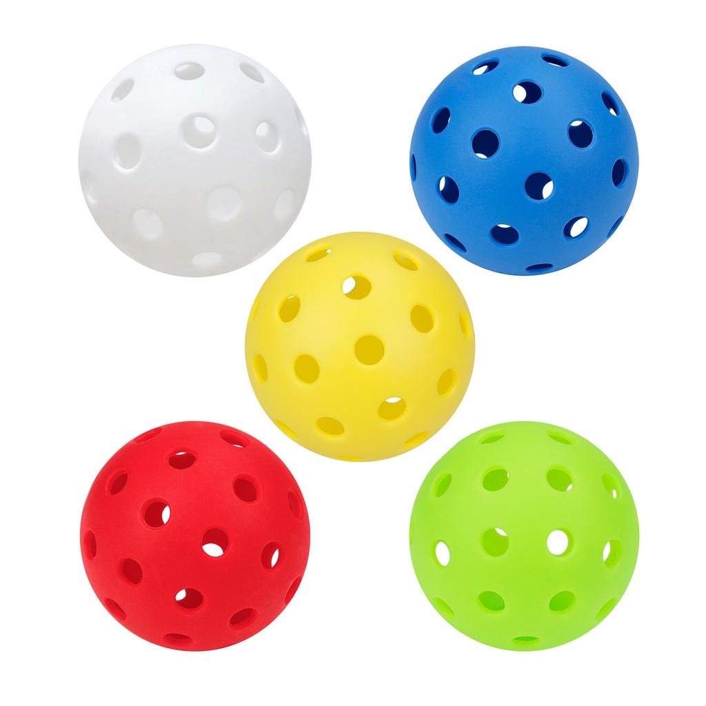 3Pcs/set Colorful Pickleball Ball 40 Holes Small Drilled Holes, Glow in The Dark Pickleballs Outdoor Picklebal Ball Set