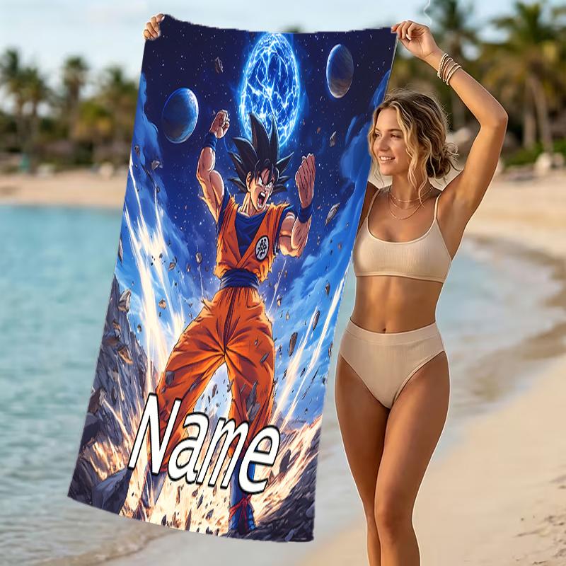 Customizable Personalized Beach Towels Dragon Ball Themed designs.Suitable for the Beach, Yoga, Sports;ideal As Beach Accessories