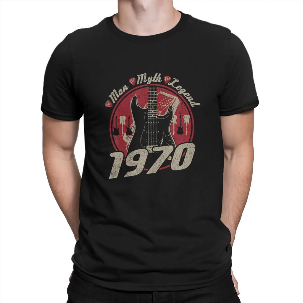 Guitar Rock TShirt Birthday 1970 Retro Individuality T Shirt Graphic Sweatshirts Trend