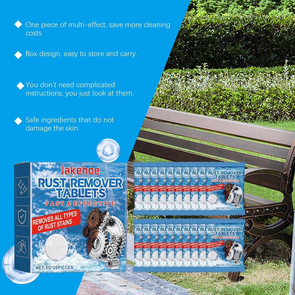 20pcs Rust Removal Cleaning Foam Multi-Action Stain Removal Metal Rust Prevention Household Cleaning Multi-Purpose Foam