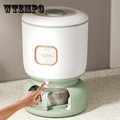 Household Large-Capacity Rice Bucket Moisture-Proof Grain Dispenser Kitchen Organizer Sealed Transparent Rice Storage Box