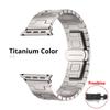 Titanium Color Band For Apple Watch Series 11 46mm 42mm Strap Stainless Steel H-Shaped Steel Band iWatch Ultra 3 2 49mm 45mm 40 41mm SE3 44mm Bracelet