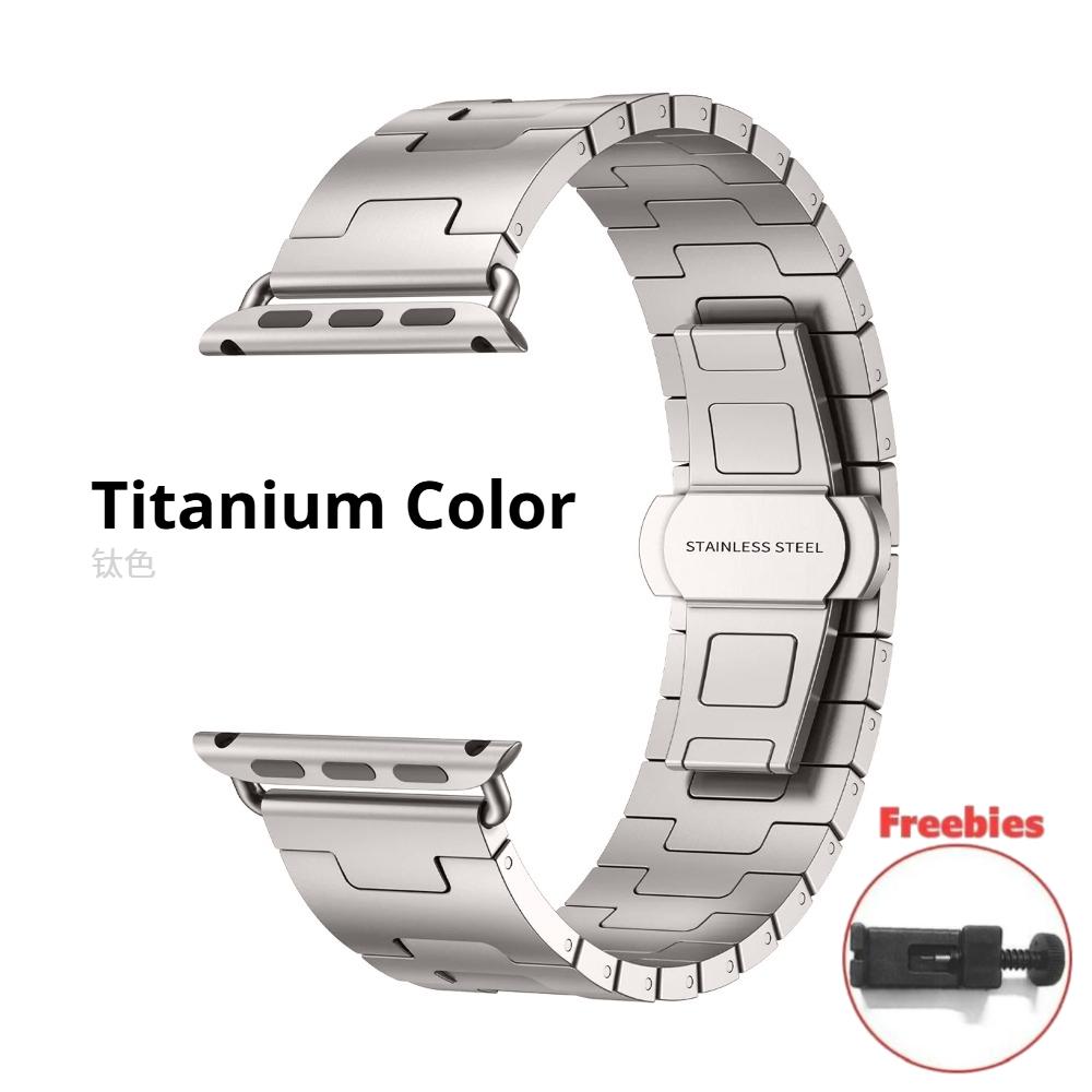 Titanium Color Band For Apple Watch Series 11 46mm 42mm Strap Stainless Steel H-Shaped Steel Band iWatch Ultra 3 2 49mm 45mm 40 41mm SE3 44mm Bracelet