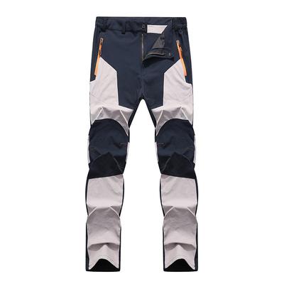 Pantaloni da Trekking Uomo Leggeri Impermeabili ad Asciugatura Rapida - Traspiranti, Elasticizzati, Color Block, Taglie Forti per Attività Estive all'Aperto.