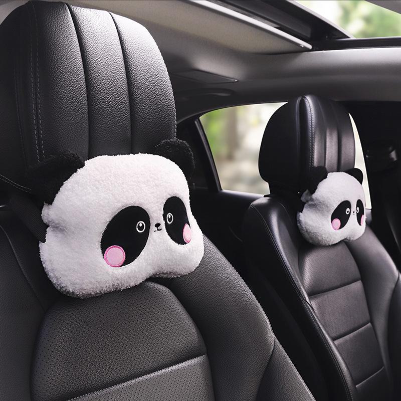 Cartoon Style Red Panda Car Neck Pillow for All Seasons