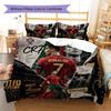 Portugal National Football Logo Pattern Bedding,Quilt Set Quilt Cover Pillowcase Home Birthday Gift(1 * Duvet Cover + 2 * Pillowcase, Without Core)