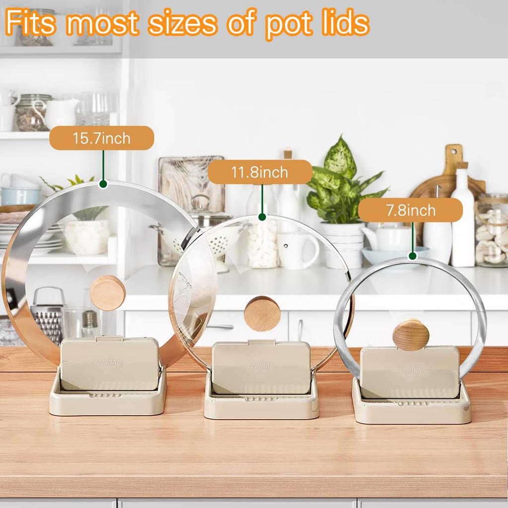 Löffelablage mit Deckelhalter, Herdplatte, Spatel, Schöpfkelle, Topfdeckel, Utensilienablage für Arbeitsplatte, Küchenhelfer, Zubehör zum Kochen