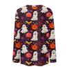 Langarmshirts Für Damen Niedliche Halloween-Print Grafik-T-Shirts Blusen Lässig Große Größen Basis-Oberteile Pullover