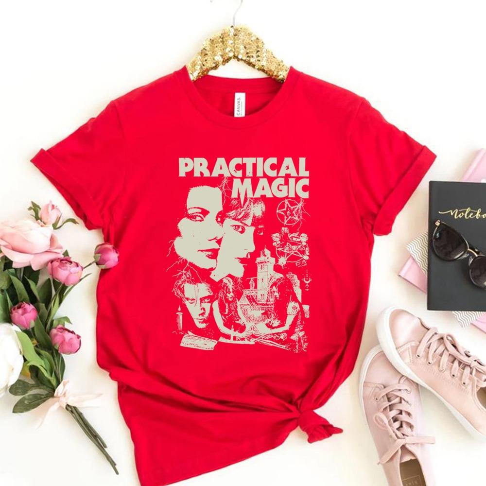 

Practical Magic Vintage Graphic T-shirt Witch Tshirt 90 s Retro Shirts Halloween Shirt Men Women Short Sleeves Tops Horror Gift S