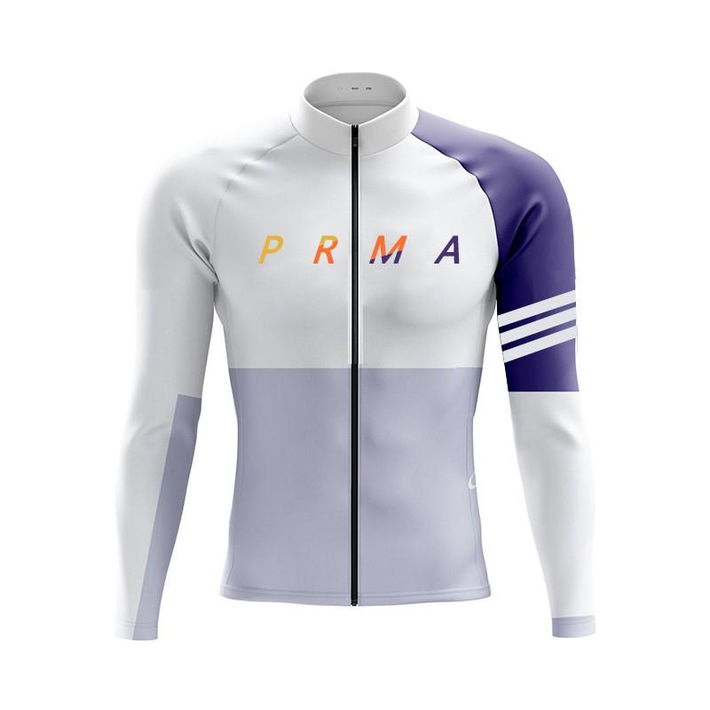 Mens Long Sleeve Cycling Jersey Quick Dry Zipper Top Mountain Bike Sport Shirt Breathable Outdoor Wear