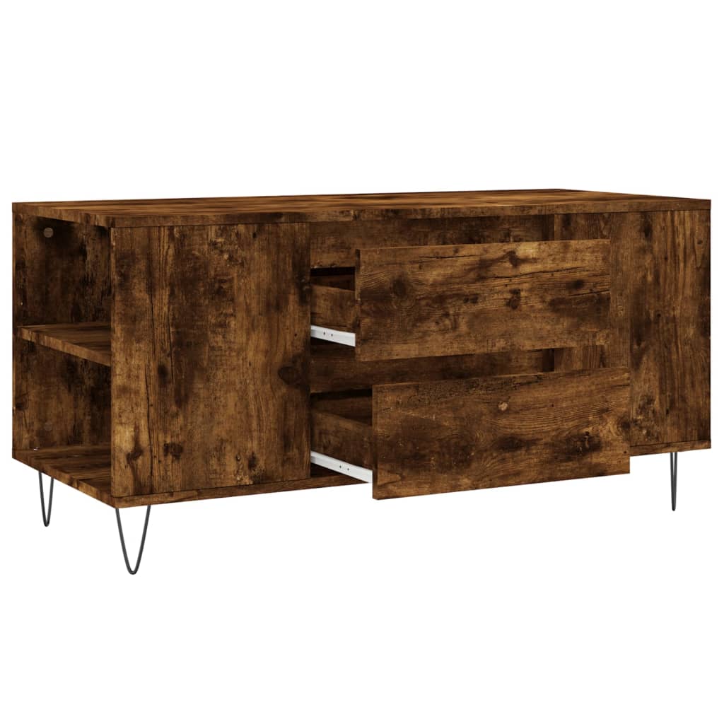 Coffee Table, Smoked Oak, 102x44.5x50 Cm