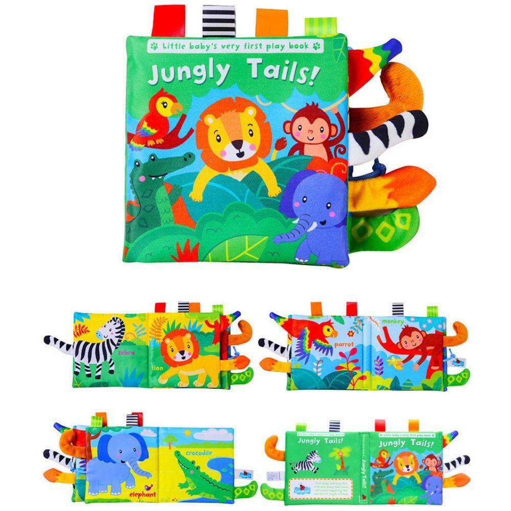

Sound Paper Baby Cloth Book Animals Tail Baby Early Learning Toy Kids Cloth Book Learning Cognize