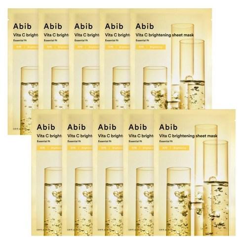 Abib Vita C Sheet Mask Essential Fit Brightening & Vitalizing Care (10 Pack Set) 10-Pack Set