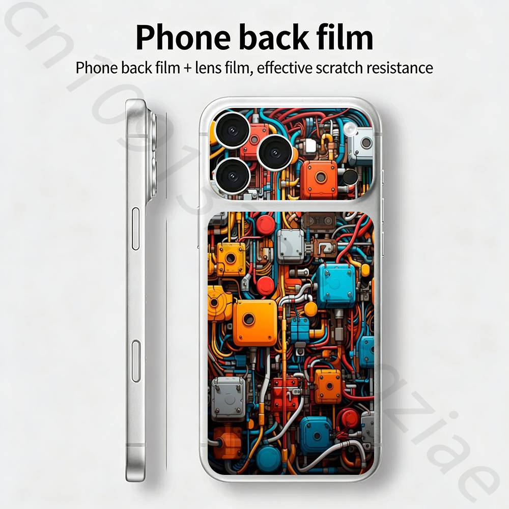 Kreative Leiterplatte Für iPhone 17 pro Max /17 pro Vollabdeckung Aufkleber Haut Wrap 3D Bunter Hinterer Schutzaufkleber Film