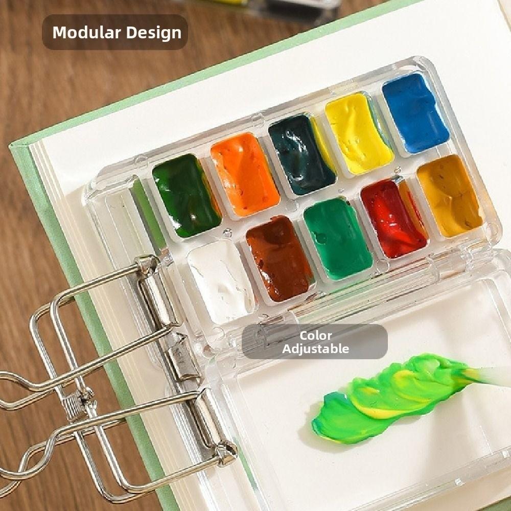 Mini Watercolor Paint Palette Foldable Travel Painting Tray DIY Empty Paint Box  Artist