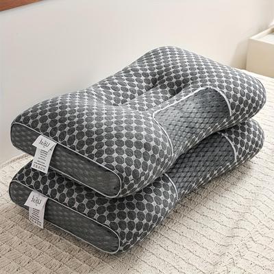 Massage Neck Pillows Adjustable Ergonomic Orthopedic Contour Support, High-Quality Pillow Core With Removable Zippered Cover