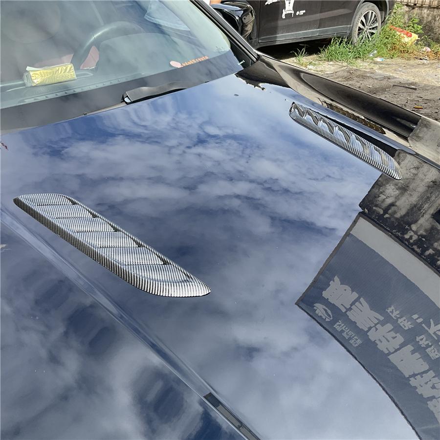 1 par Dekorative bilpanserluftventiler Luftinntak Svart blank