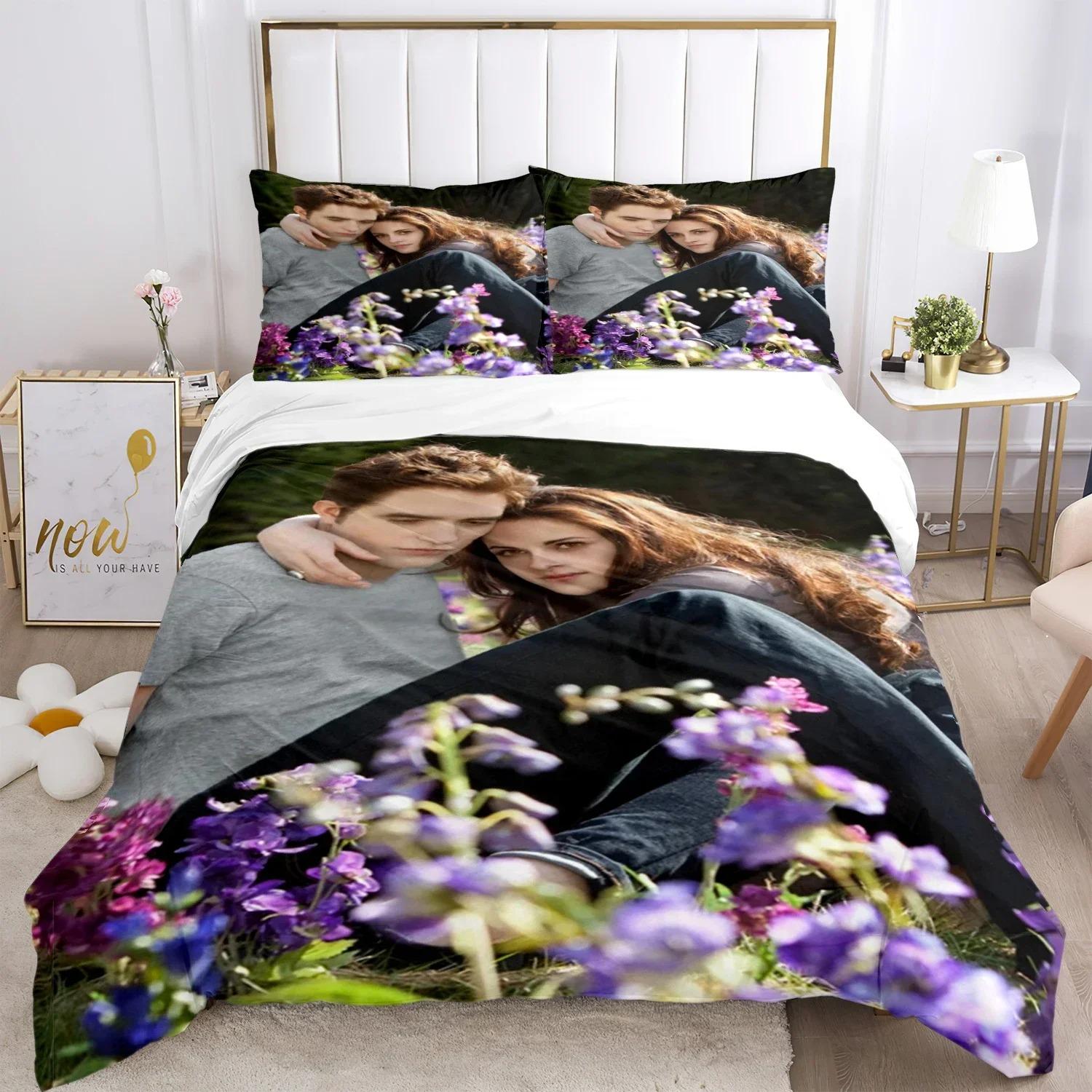 

Постельное белье с принтом «Сумерки» для спальни Мягкие современные покрывала Удобное детское пододеяльник Покрывало и наволочка 70x133cm 3pcs