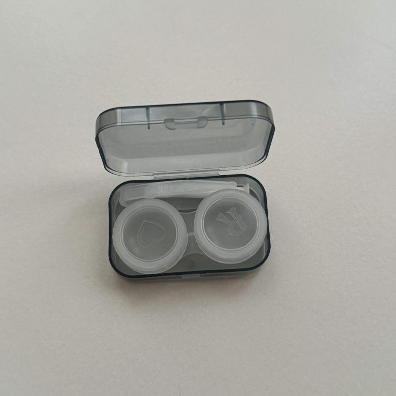 Plastic Contact Lenses Case with Tweezers New Transparent Contact Lens Box Women Travel Colored Contacts Storage Container Box