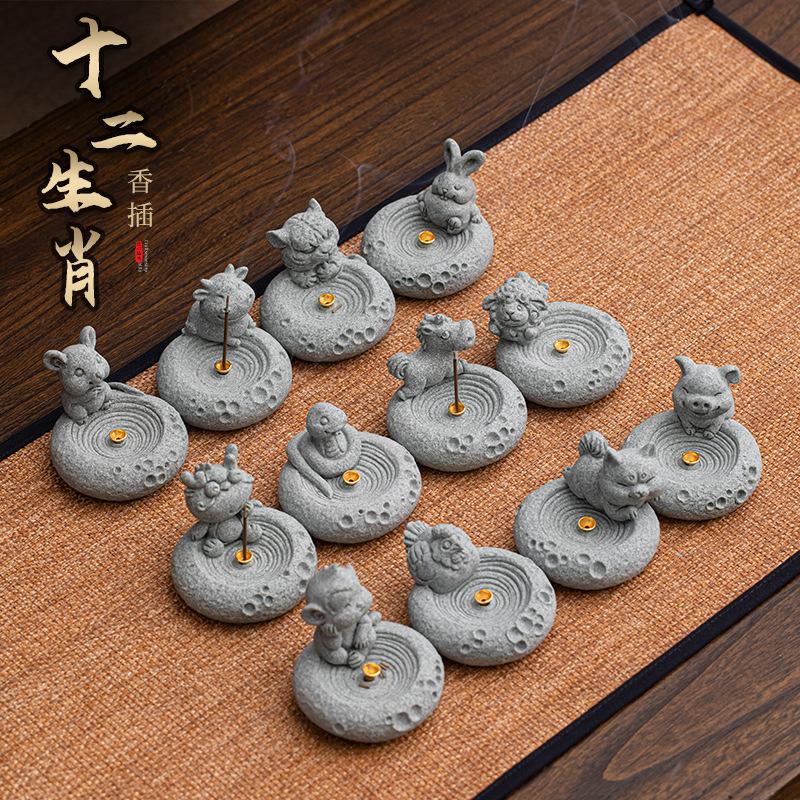 Incense Holder for Sticks Incense Stick Holder Ash Catcher for Meditation Yoga SPA Natural Stone Incense Burner Home Table Decor