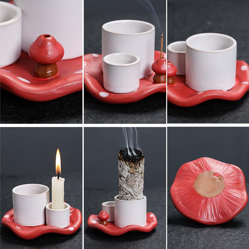 Ceramics Ambience Multipurpose Crafts Ornaments Candlestick Desktop Bookshelf Censer Bedroom Home Decoration