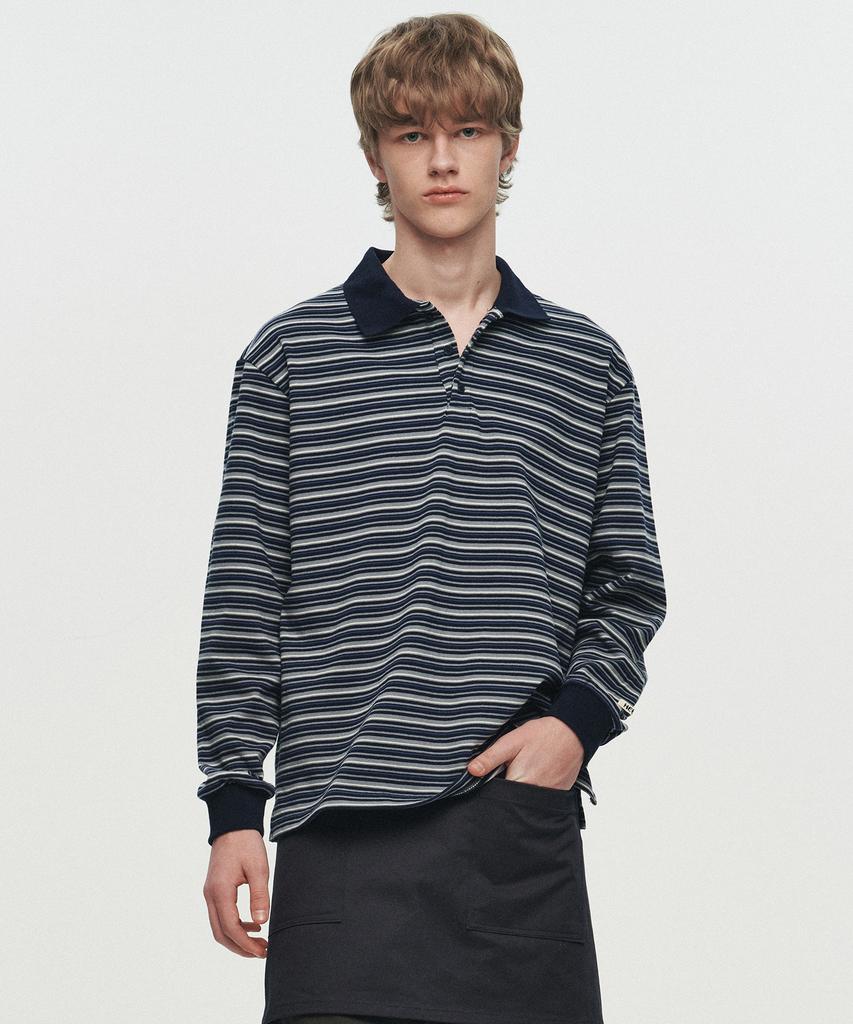 Hoite Het Oscar Stripe Polo (Navy)