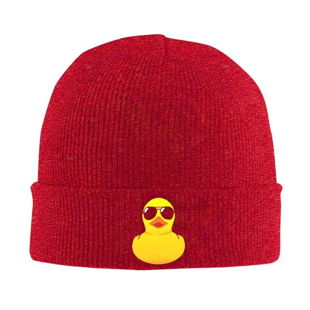 Cool Rubber Duck Warm Knitted Cap Hip Hop Bonnet Hat Autumn Winter Outdoor Beanies Hats for Unisex Adult