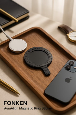 FONKEN Real Magnetic Ring Sticker For Magsafe Wireless Charger For iPhone/Samsung/XiaoMi Universal Magnet Car Phone Holder Sheet