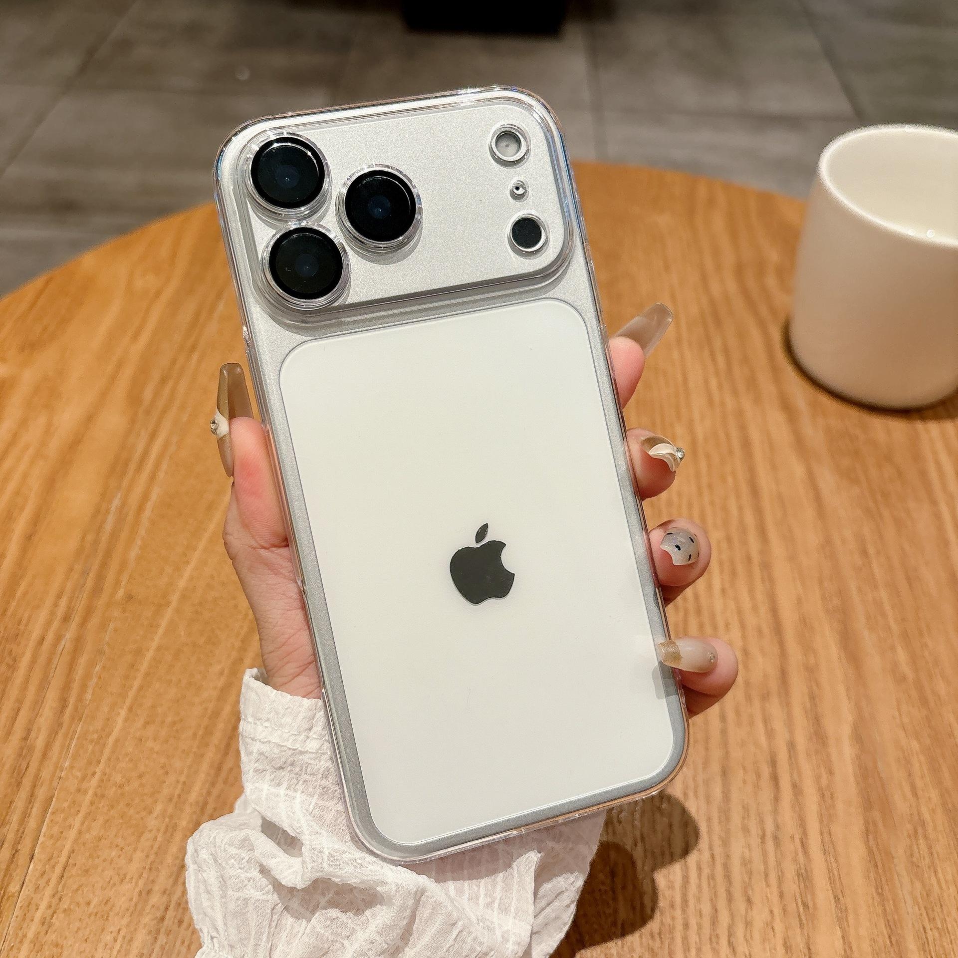 

Для Apple 17ProMax Мобільний чохол, що не жовтіє, Ультратонкий для IPhone16 з плівкою для об єктива 15 Повністю закритий жорсткий чохол з ПК For iPhone16Plus