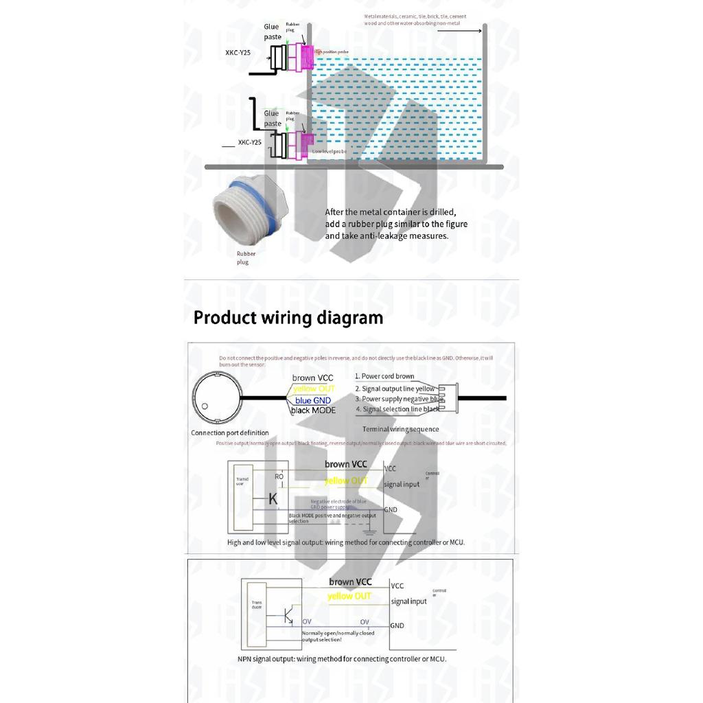 XKC Y25 T12V Liquid Level Sensor Switch Detector Water Non Contact Manufacturer Induction Stick Type Durable Y25-T12V XKC-Y25-V