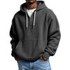 2026 Men's Fashion Waffle Hooded Sweatshirt: Spring/Autumn Trendy Long Sleeve Jacket