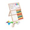 Double Side Magnetic Whiteboard Blackboard with Wooden Abacus Kids Math Counting Toy for Toddler Math Skills Development