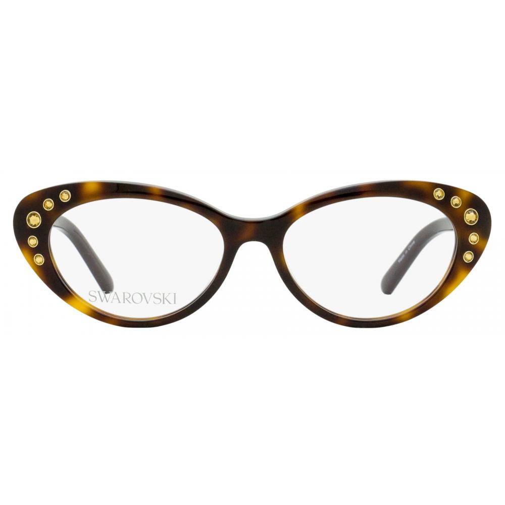 SwarovSki Women S 60S Cat Eye EyeglaSSeS Sk5429 052 Dark Havana 53mm 052