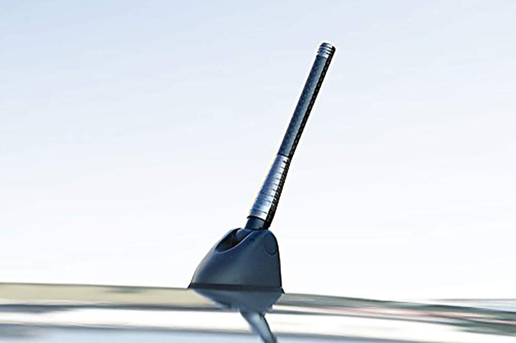 Fortune JDM Real Carbon Grooved Antenna 120 Black Carbon with Black Top/Bottom JGA-120BB