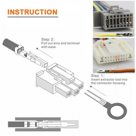 52pcs Terminal Removal Tool Electrical Wire Plug Connector Pin Extractor Kit Car