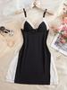 New modal pajamas summer sexy suspenders mid-length dress sexy underwear women's temptation mood homewear set