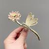 Stilig Fresh Temperament Oil Drop Floral Metal Shark Hair Clip