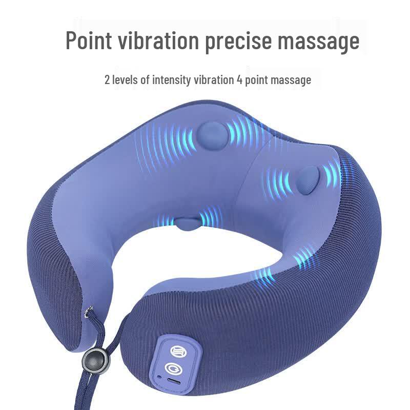 Dynamic U-shaped Heat & Vibration Neck Massager Pillow CN Plug (adapter Included)