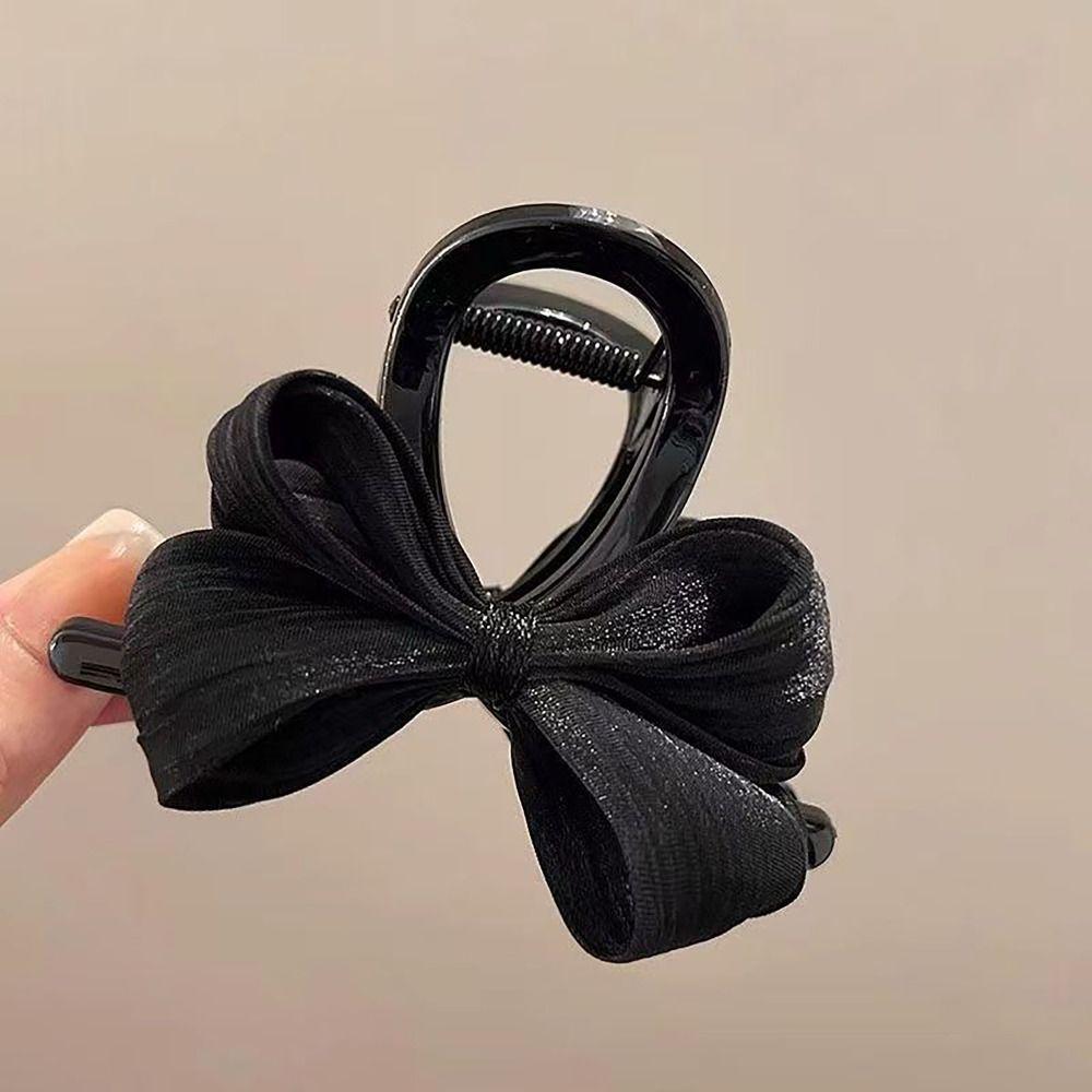 Headwear Shark Clips Handmade Grab Clip Temperament Bow Hair Clip  Women