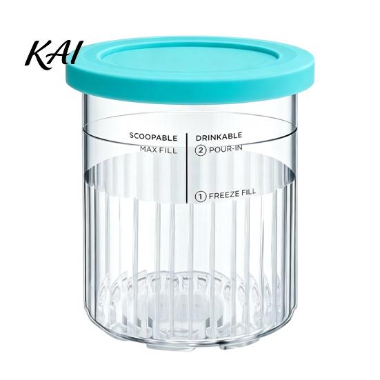 Ice Cream Pint Containers for Ninja NC500, NC500C, NC501, NC501C Series, Food Grade Replacement Cups Creami Plastic Cup with Leak-proof Lid,