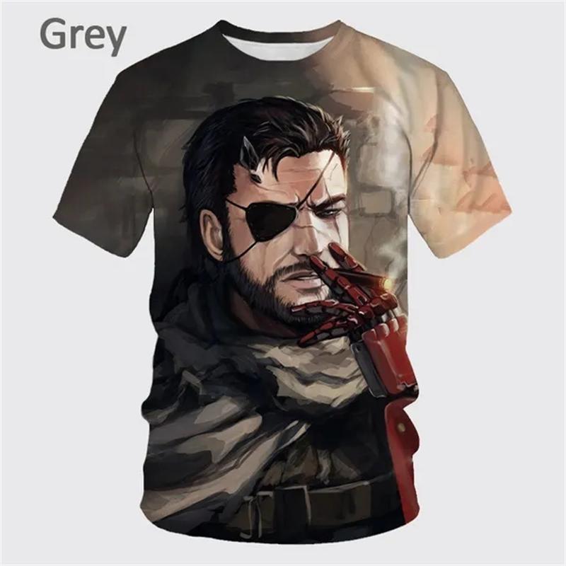 Summer New Hot-selling Video Game Metal Gear Solid 3D Printing Men's Short Sleeve T-shirt Fashion Casual Unisex T Shirt Top Tees