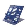 Book Holder Desk Reading Display Stand Stable Metal Steel Plate Adjustable for Tablets Phones Astronaut Pattern Blue