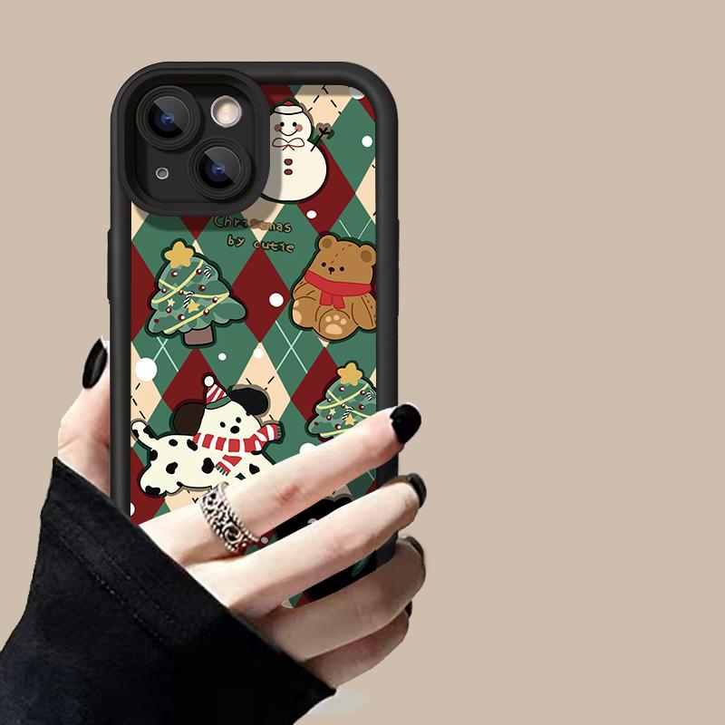 Weihnachts-Handyhülle für iPhone 11 13 12 14 15 16 Pro Max XR XS Samsung A15 A55 A05 Redmi 12 13C OPPO A16 A18 A60 Reno 11 Vivo Y17S Y12 Infinix Note