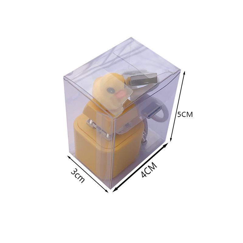 Leuchtend Gelbe Ente Ton & Licht Magnetisches Aufladen Quetschspielzeug Schlüsselanhänger