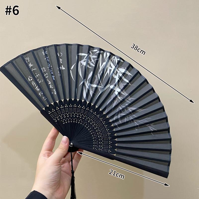 Decorative Sequin Fan Embroidery Fan Chinese Style Folding Fan Peacock Fans Sequin Dance Fan Hand Heldfan Performance Props