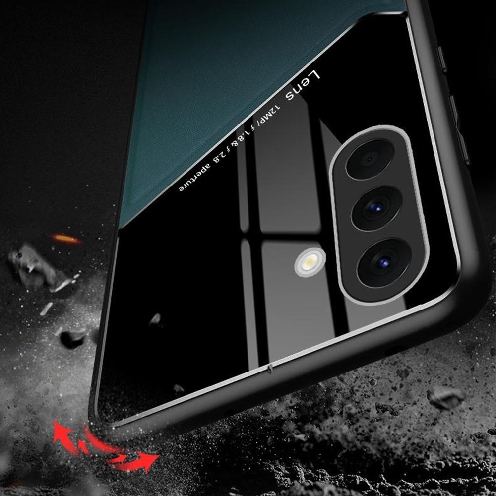 For Samsung Galaxy A26 5G Case Leather Coated PC+TPU Phone Back Cover