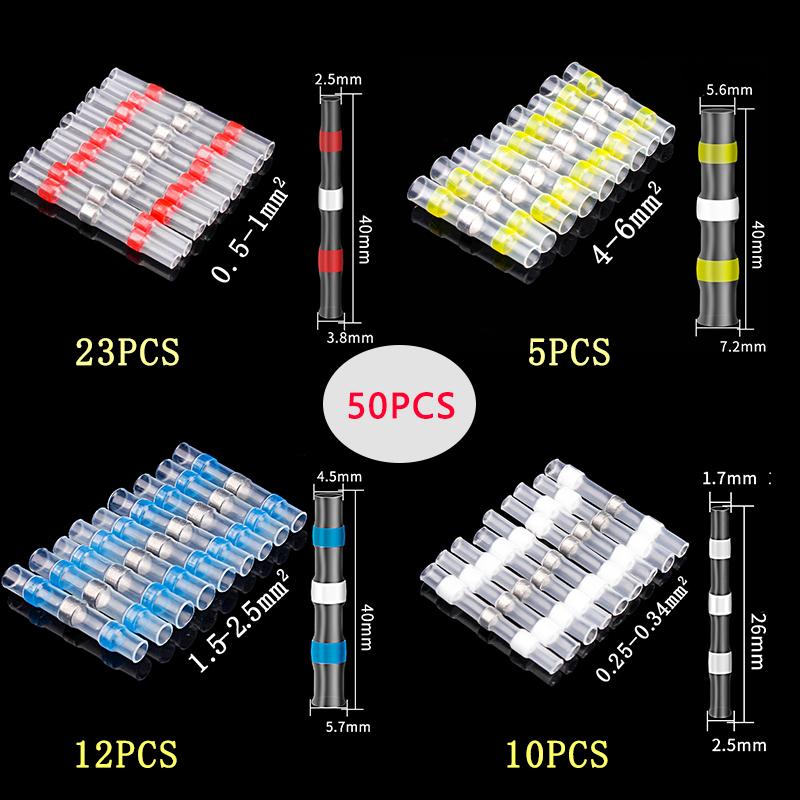 

Електричні Клемні Блоки З єднувачі для Дротів та Кабелів Електричний Термозбіжний Комплект Водонепроникні Аксесуари з Припоєм