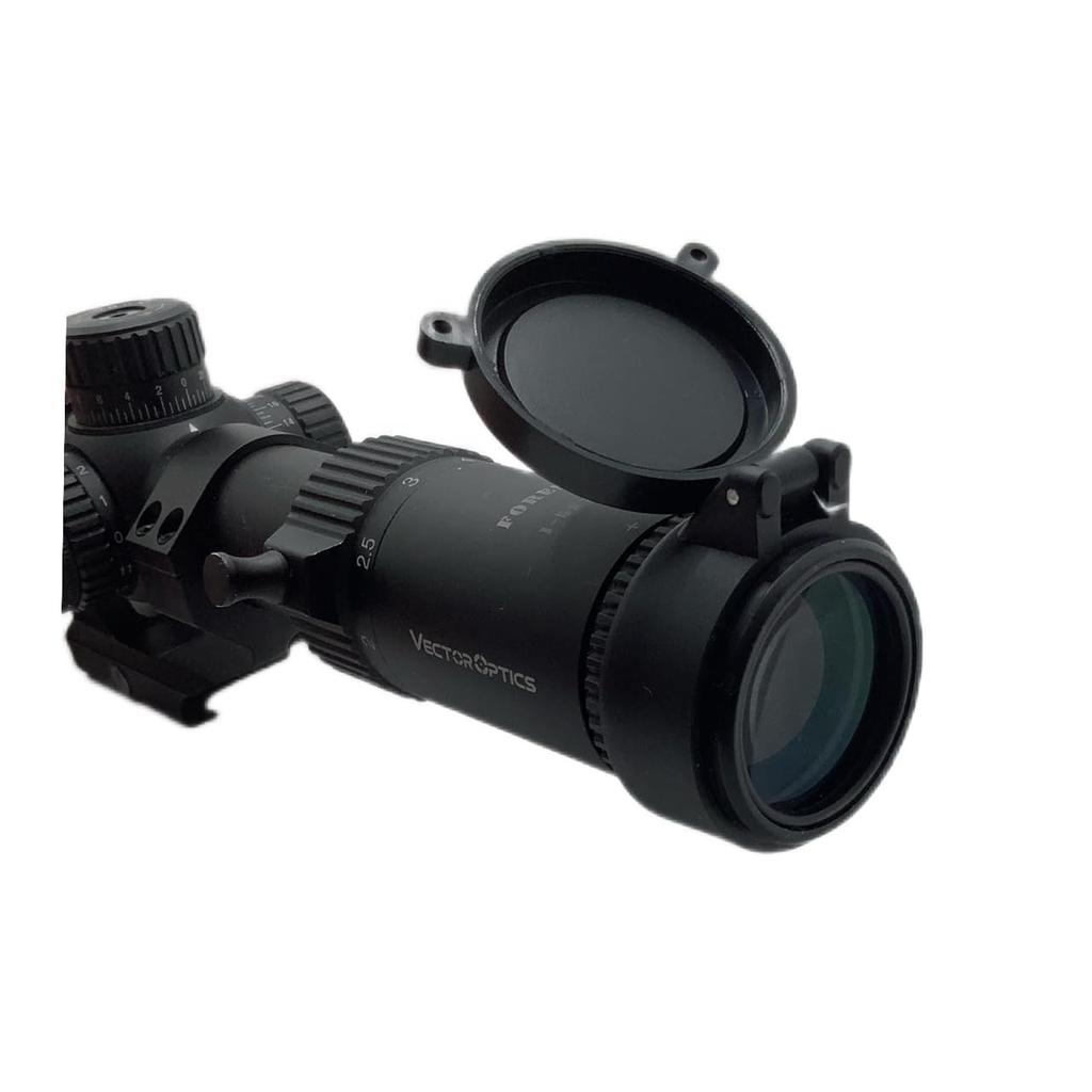 CIWS Lens Protector Scope Cover Set, Front and Rear, Shield, Sniper, Airsoft, Bulletproof (for VectorOptics FORESTER 1-5X24 GEN II (30-39.8))