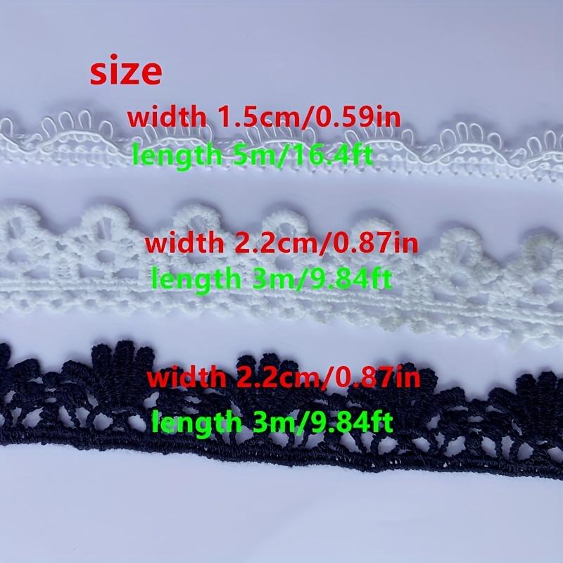 118,11 Zoll/9,84 Fuß pro Tasche, schwarz-weißer Spitzenbesatz, Kleidungsstoff, Nähzubehör, Tausendfüßler-Bänder, handgefertigt, DIY-Handwerk, Vorhang, Tasche, Schuhdekoration
