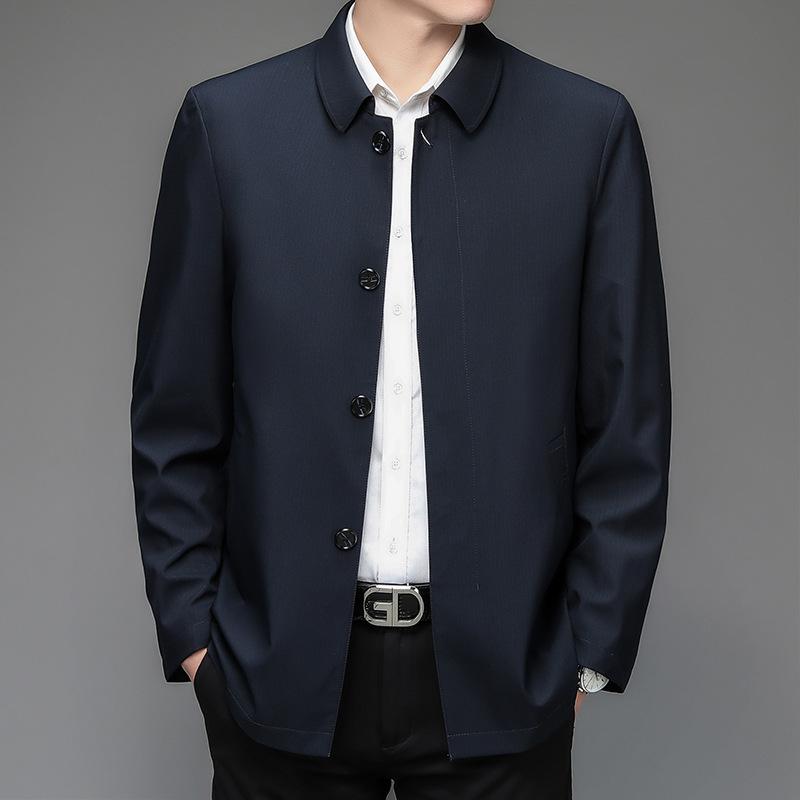 Middle-aged Men's Business Casual Jacket Spring and Autumn Comfortable and Simple Dad Outfit